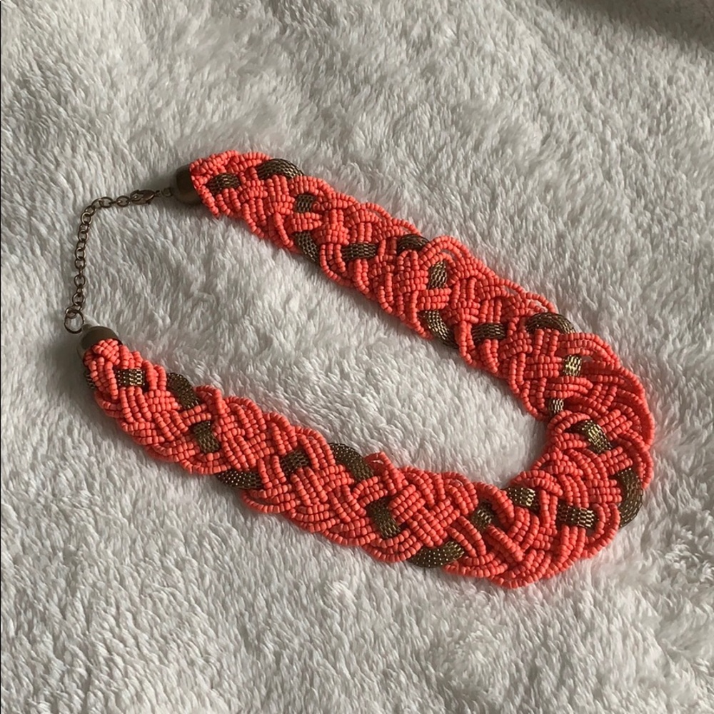 Coral beaded necklace